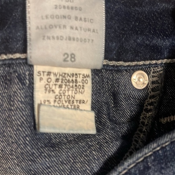 True Religion legging basic all over natural stretch trendy blue denim jeans 28 - Picture 5 of 5